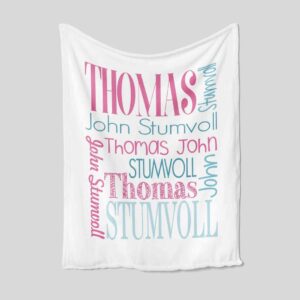 Personalized Baby Girl Blankets - Personalized Name Quilt Bedding Set - Great Gifts for Family and Home Decoration