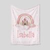 Personalized Castle Blanket For Princess - Custom Baby Quilt Bedding Set - Great Gifts for Family and Home Decoration