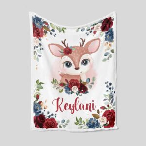 Personalized Deer Blanket - Personalized Name Quilt Bedding Set - Great Gifts for Family and Home Decoration
