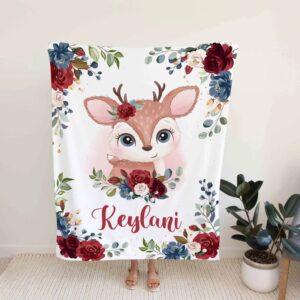 Personalized Deer Blanket - Personalized Name Quilt Bedding Set - Great Gifts for Family and Home Decoration