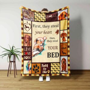 Personalized Doxie Pet Blanket Quilt Bedding Set - Perfect for Bedroom Decor