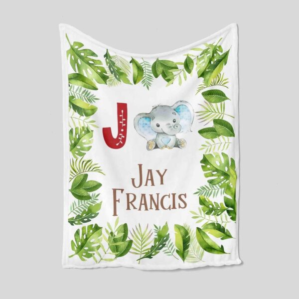 Personalized Elephant Blanket - Personalized Name Quilt Bedding Set - Great Gifts for Family and Home Decoration