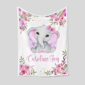 Personalized Elephant Quilt Blanket - Perfect Gift for Family