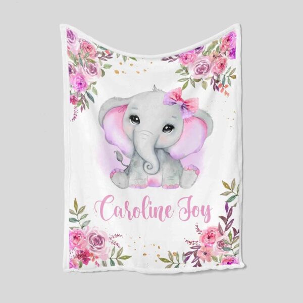 Personalized Elephant Quilt Blanket - Perfect Gift for Family