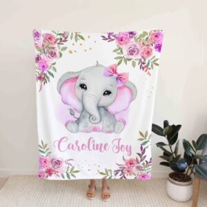 Personalized Elephant Quilt Blanket - Perfect Gift for Family