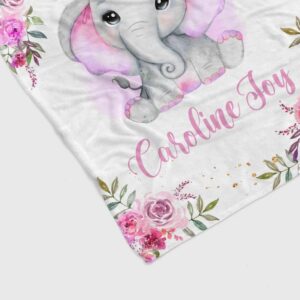 Personalized Elephant Quilt Blanket - Perfect Gift for Family