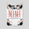 Personalized Floral Grandma Quilt Blanket Bedding Set - Great Gifts for Family