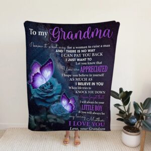 Personalized Flowers Grandparents Quilt Blanket Bedding Set - Great Gifts for Family
