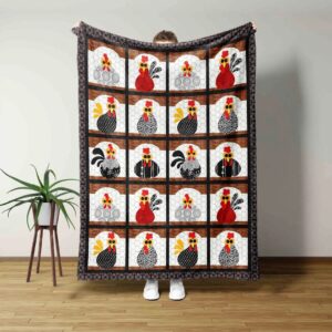 Personalized Funny Chicken Quilt Blanket - Suitable for Picnic