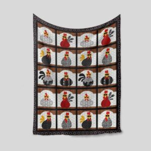 Personalized Funny Chicken Quilt Blanket - Suitable for Picnic