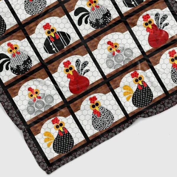 Personalized Funny Chicken Quilt Blanket - Suitable for Picnic