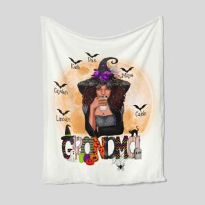 Personalized Halloween Nana Blanket Quilt Bedding Set - Perfect for Bedroom Decor
