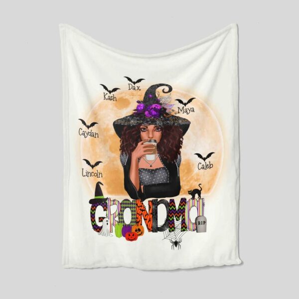 Personalized Halloween Nana Blanket Quilt Bedding Set - Perfect for Bedroom Decor