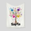 Personalized Hand Tree Grandparents Quilt Blanket - Home Decoration