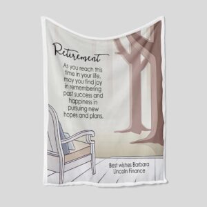 Personalized Happy Retirement Blanket - Suitable for Picnic