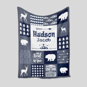 Personalized Hunting Camo Moose Quilt Bedding Set - Unique Family Gift