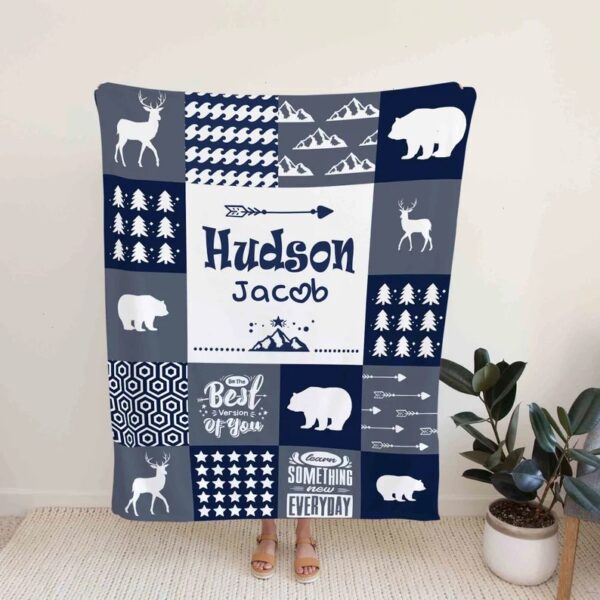 Personalized Hunting Camo Moose Quilt Bedding Set - Unique Family Gift