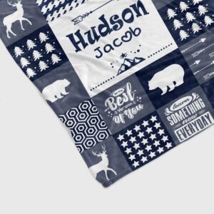 Personalized Hunting Camo Moose Quilt Bedding Set - Unique Family Gift