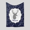Personalized Hunting Camo Moose Quilt Blanket - Perfect for Outdoors