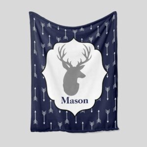 Personalized Hunting Camo Moose Quilt Blanket - Perfect for Outdoors