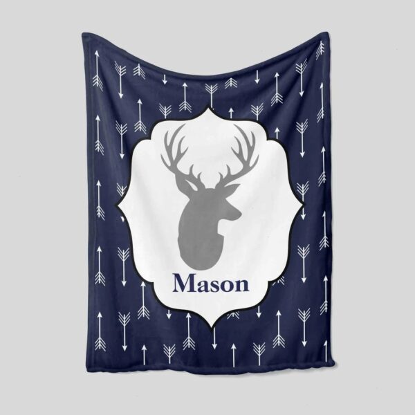 Personalized Hunting Camo Moose Quilt Blanket - Perfect for Outdoors