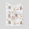 Personalized Jungle Baby Quilt Blanket - Cute Family Picnic Blanket