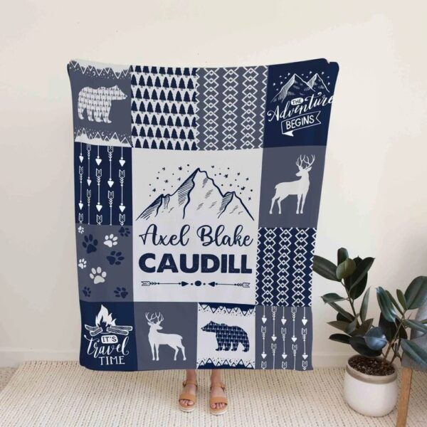 Personalized Name Quilt Blanket - Custom Baby Blanket Gift