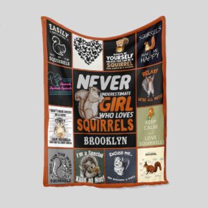 Personalized Squirrels Blanket For Baby - Perfect for Bedroom Decor