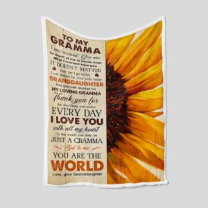 Personalized Sunflower Grandma Quilt Blanket - Suitable for Picnic