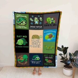 Personalized Turtle Blanket For Home Sweet Home - Great Gifts for Family