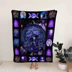 Personalized Witch Magic Halloween Blanket - Great Gifts for Family