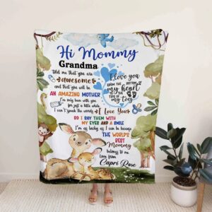 Personalized Woodland Baby Name Quilt Blanket - Sofa Blanket
