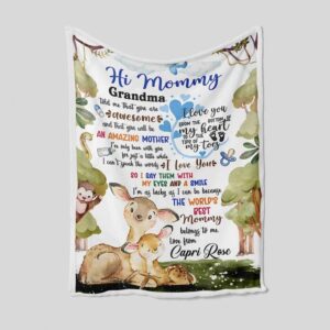 Personalized Woodland Baby Name Quilt Blanket - Sofa Blanket