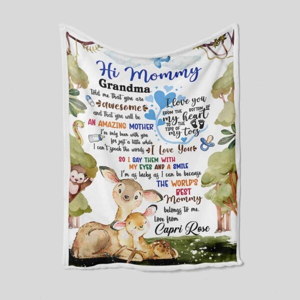 Personalized Woodland Baby Name Quilt Blanket - Sofa Blanket