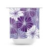Purple Shower Curtain, Floral Bath Curtain, Lavender Bathroom, Fabric Shower Curtain, Girls Bathroom Decor, Purple Bathroom