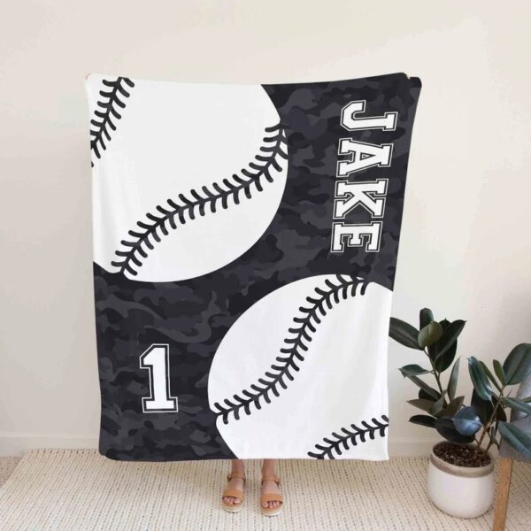 Sport Blanket - Personalized Name Baseball Quilt Bedding Set