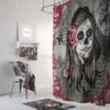 Sugar Skull Shower Curtain Larosa for Bathroom