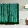 Trees In The Forest Shower Curtain, Minimalist Simple Modern Fabric Bathroom Curtain, Home Bath Decor Accessories