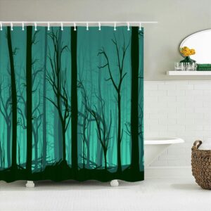 Trees In The Forest Shower Curtain, Minimalist Simple Modern Fabric Bathroom Curtain, Home Bath Decor Accessories