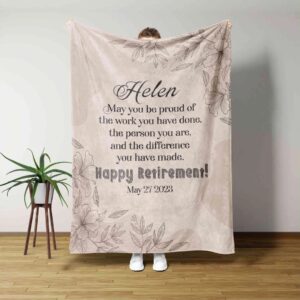 Vintage Happy Retirement Gift Blanket - Great Gifts for Family