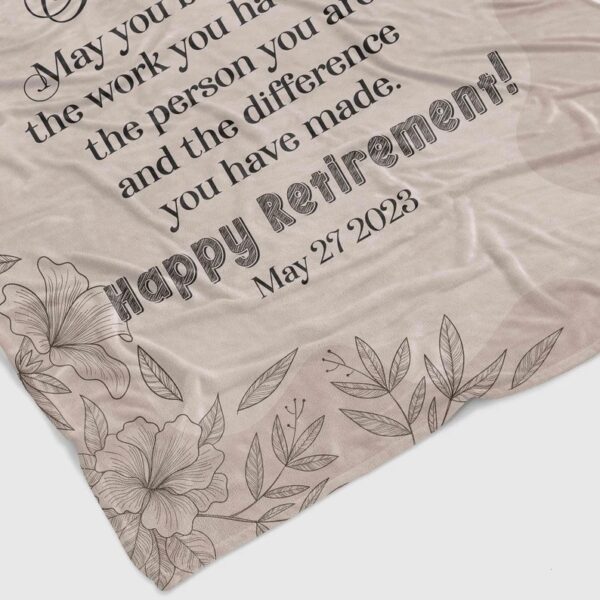 Vintage Happy Retirement Gift Blanket - Great Gifts for Family